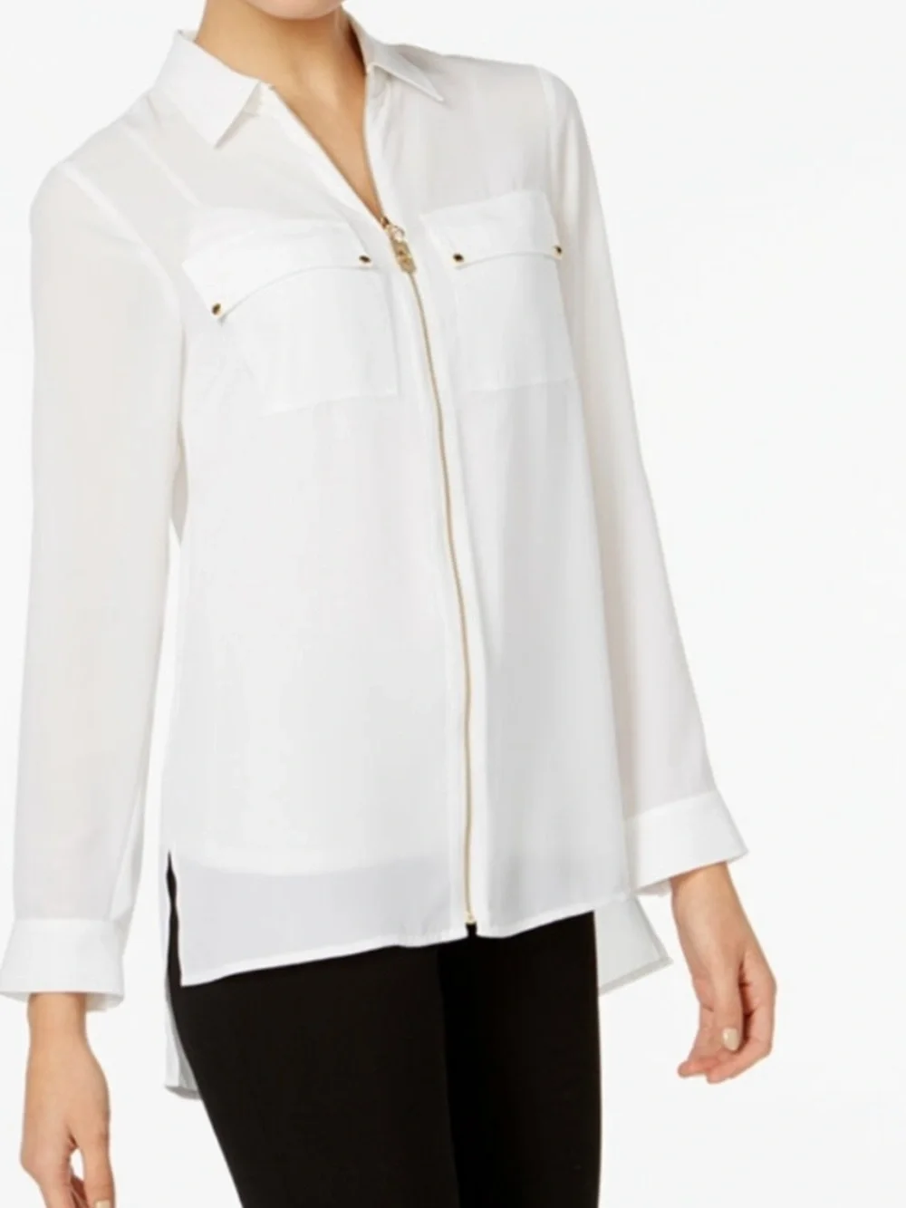Michael Kors Zip Front Shirt